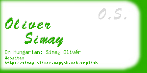 oliver simay business card
